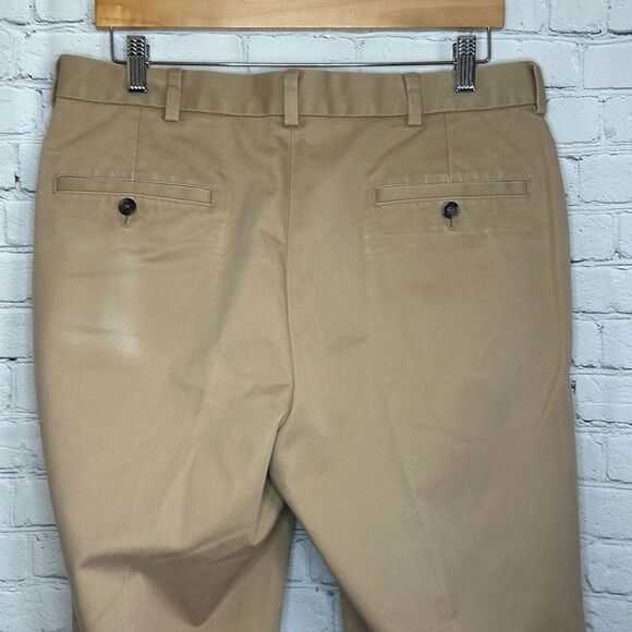 Brooks Brothers Advantage Chino Clark Brown Tan Pants size 35x30 Cotton LOOK - Picture 4 of 10